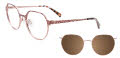 Takumi TK1203 With Magnetic Clip-On Lens Pink/Gold (010) Eyeglasses - Color Image
