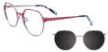 Takumi TK1203 With Magnetic Clip-On Lens Lilac (080) Eyeglasses - Color Image