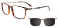 Takumi TK1205 With Magnetic Clip-On Lens Brown Tortoise (010) Eyeglasses - Color Image