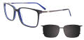 Takumi TK1206 with Clip-On Lens Black & Ultramarine (050) Eyeglasses - Color Image