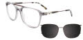 Takumi TK1209 Magnetic Clip-on Lens Transparent Grey and Copper (020) Eyeglasses - Color Image