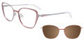 Takumi TK1210 Magnetic Clip-on Lens LT Brown & LT Blue (010) Eyeglasses - Color Image