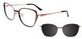 Takumi TK1210 Magnetic Clip-on Lens Black & Pink Gold (090) Eyeglasses - Color Image