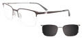 Takumi TK1219 With Magnetic Clip-On Lens Grey (020) Eyeglasses - Color Image