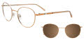 Takumi TK1221 with Magnetic Clip On Lens Pink Gold (10) Eyeglasses - Color Image