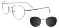 Takumi TK1221 with Magnetic Clip On Lens Light Lilac & Steel (80) Eyeglasses - Color Image