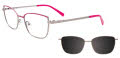 Takumi TK1222 with Magnetic Clip On Lens Steel & Fuchsia (30) Eyeglasses - Color Image
