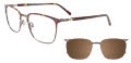 Takumi TK1224 With Magnetic Clip-On Lens Steel & Tortoise (010) Eyeglasses - Color Image