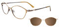 Takumi TK1226 With Magnetic Clip On Lens Light Brown (010) Eyeglasses - Color Image