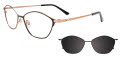 Takumi TK1226 With Magnetic Clip On Lens Satin Black & Pink Gold (090) Eyeglasses - Color Image