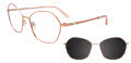 Takumi TK1227 With Maganetic Clip On Lens Satin Pink Gold (010) Eyeglasses - Color Image