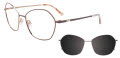 Takumi TK1227 With Maganetic Clip On Lens Light Grey & Pink Gold (020) Eyeglasses - Color Image