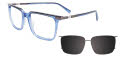 Takumi TK1231 Crystal Blue & Black (50) Eyeglasses - Color Image