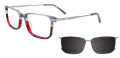 Takumi TK1233 with Magnetic Clip On Lens Crystal Grey (20) Eyeglasses - Color Image