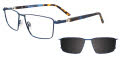 Takumi TK1235 with Magnetic Clip On Lens Blue (50) Eyeglasses - Color Image