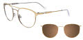 Takumi TK1236 Satin Gold & Steel (010) Eyeglasses - Color Image