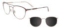 Takumi TK1236 Satin Dark Pink & Steel (015) Eyeglasses - Color Image