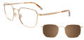 Takumi TK1240 with Magnetic Clip On Lens Gold & Tortoise (010) Eyeglasses - Color Image