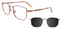 Takumi TK1240 with Magnetic Clip On Lens Copper & Black (015) Eyeglasses - Color Image