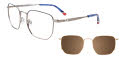 Takumi TK1240 with Magnetic Clip On Lens Steel & Blue Tortoise (050) Eyeglasses - Color Image
