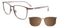 Takumi TK1241 with Magnetic Clip On Lens Dark Brown (010) Eyeglasses - Color Image