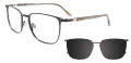 Takumi TK1241 with Magnetic Clip On Lens Black (090) Eyeglasses - Color Image