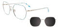 Takumi TK1243 with Magnetic  Clip On Lens Blue Tortoise (050) Eyeglasses - Color Image