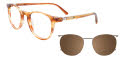 Takumi TK1248 with Magnetic Clip On Lens Transparent Demi Blonde (010) Eyeglasses - Color Image