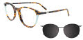 Takumi TK1259 with Magnetic Clip On Lens Tortoise (15) Eyeglasses - Color Image