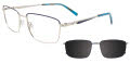 Takumi TK1262 Silver & Blue (050) Eyeglasses - Color Image