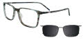Takumi TK1263 Transparent Grey & Dark Blue (020) Eyeglasses - Color Image