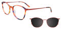 Takumi TK1267 with Magnetic Clip On Lens Red Mix Design (30) Eyeglasses - Color Image
