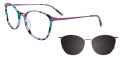 Takumi TK1267 with Magnetic Clip On Lens Purple (80) Eyeglasses - Color Image