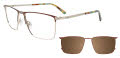 Takumi TK1268 Light Brown &  Steel (10) Eyeglasses - Color Image