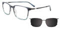Takumi TK1269 Light Grey & Blue / Black (20) Eyeglasses - Color Image