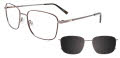 Takumi TK1272 with Magnetic Clip On Lens Steel & Brown (020) Eyeglasses - Color Image
