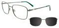 Takumi TK1272 with Magnetic Clip On Lens Green (060) Eyeglasses - Color Image