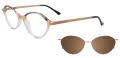 Takumi TK1275 Dark Brown & Light Brown & Crystal (010) Eyeglasses - Color Image