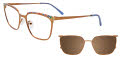 Takumi TK1277 Copper & Mix Patterned Browline (010) Eyeglasses - Color Image