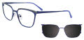 Takumi TK1277 Dark Purple & Mix Patterned Browline (050) Eyeglasses - Color Image