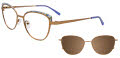 Takumi TK1278 Gold & Purple Mix Patterned Browline (010) Eyeglasses - Color Image