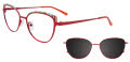 Takumi TK1278 Red & Red Mix Patterned Browline (030) Eyeglasses - Color Image