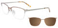 Takumi TK1279 With Magnetic Clip-On Lens Satin Rose Gold & Shiny Silver (010) Eyeglasses - Color Image