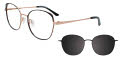 Takumi TK1280 Shiny Rose Gold & Matt Black (090) Eyeglasses - Color Image