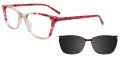 Takumi TK1282 Crystal Peach & Red Marble Mix (30) Eyeglasses - Color Image