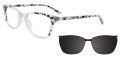 Takumi TK1282 Crystal & Black And White Marble Mix (70) Eyeglasses - Color Image