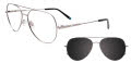 Takumi TK1285 With Magnetic Clip-On Lens Shiny Steel (020) Eyeglasses - Color Image
