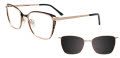 Takumi TK1288 Black & Pink Gold (90) Eyeglasses - Color Image