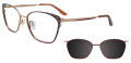 Takumi TK1292 With Magnetic Clip-On Lens Marsala & Gold (015) Eyeglasses - Color Image
