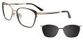 Takumi TK1292 With Magnetic Clip-On Lens Black & Gold (090) Eyeglasses - Color Image